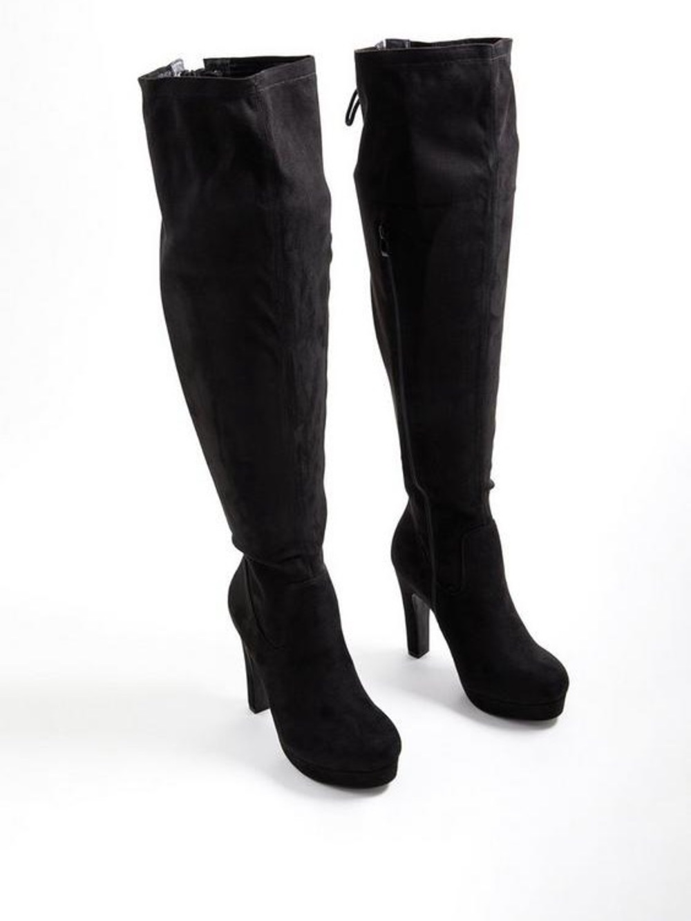 Torrid Over-The-Knee Platform Boots Black Size 12WW Wide Width